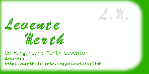 levente merth business card